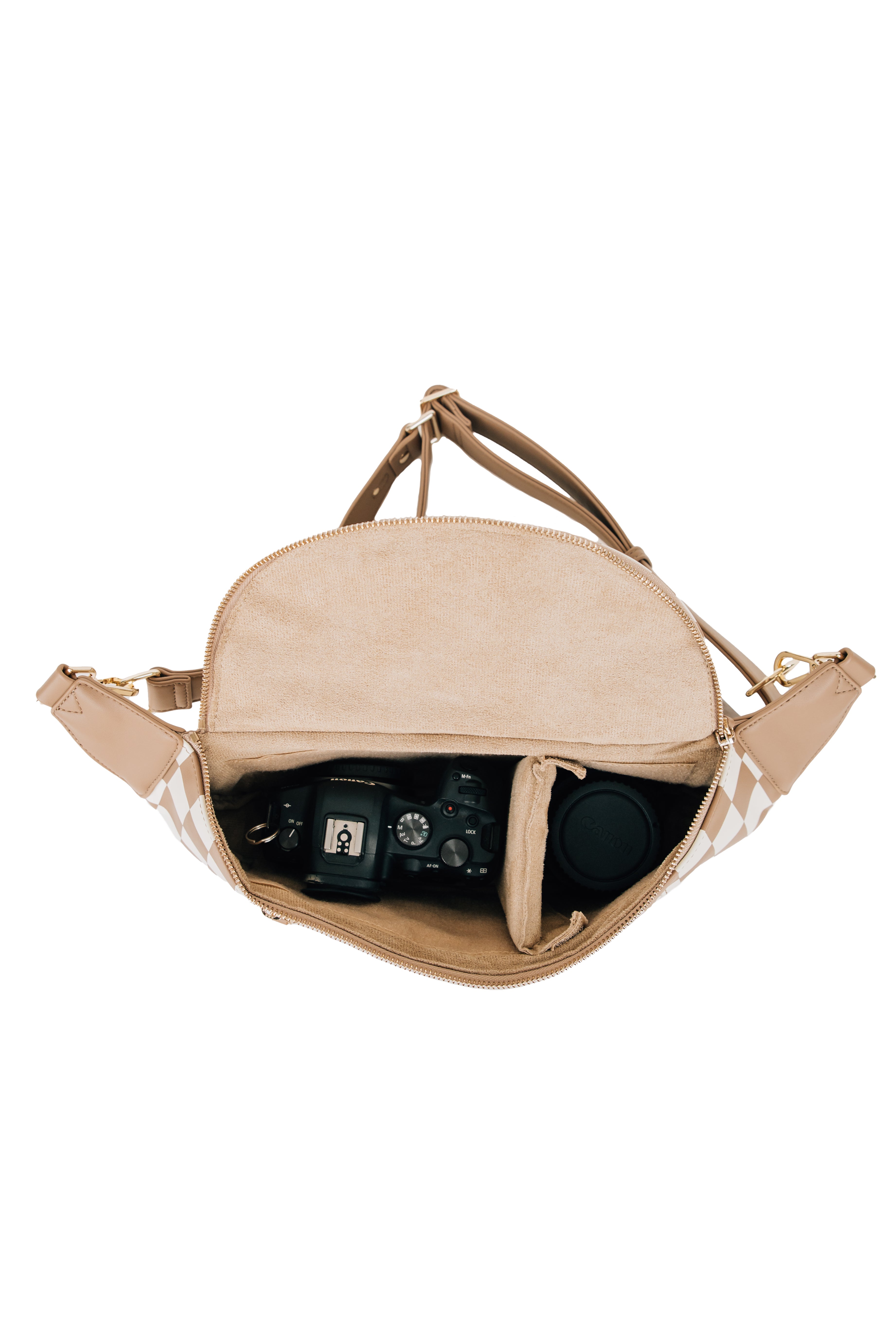 LIMITED EDITION Tan and Cream Checkered Sidekick