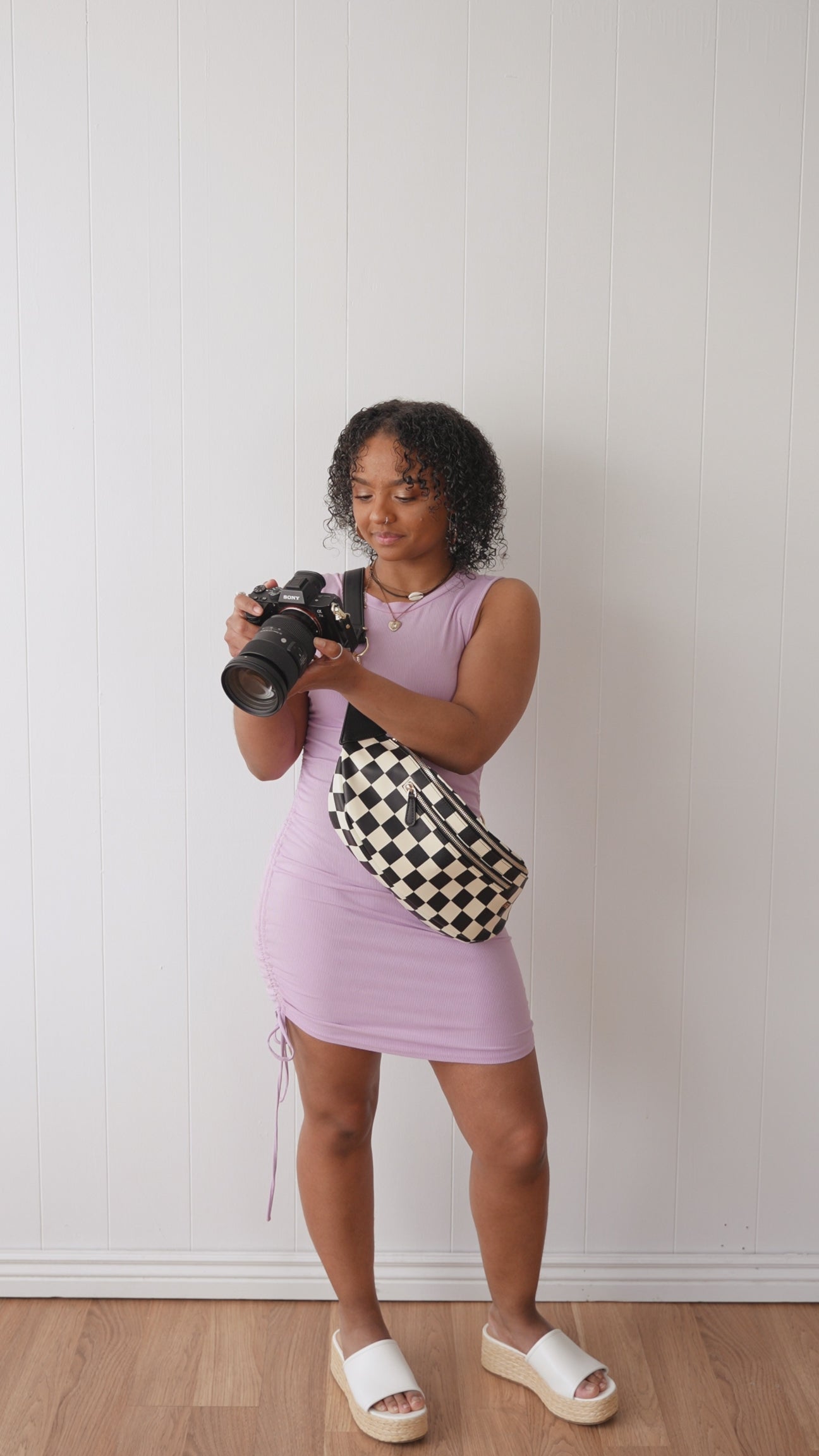 LIMITED EDITION Black and Cream Checkered Backup